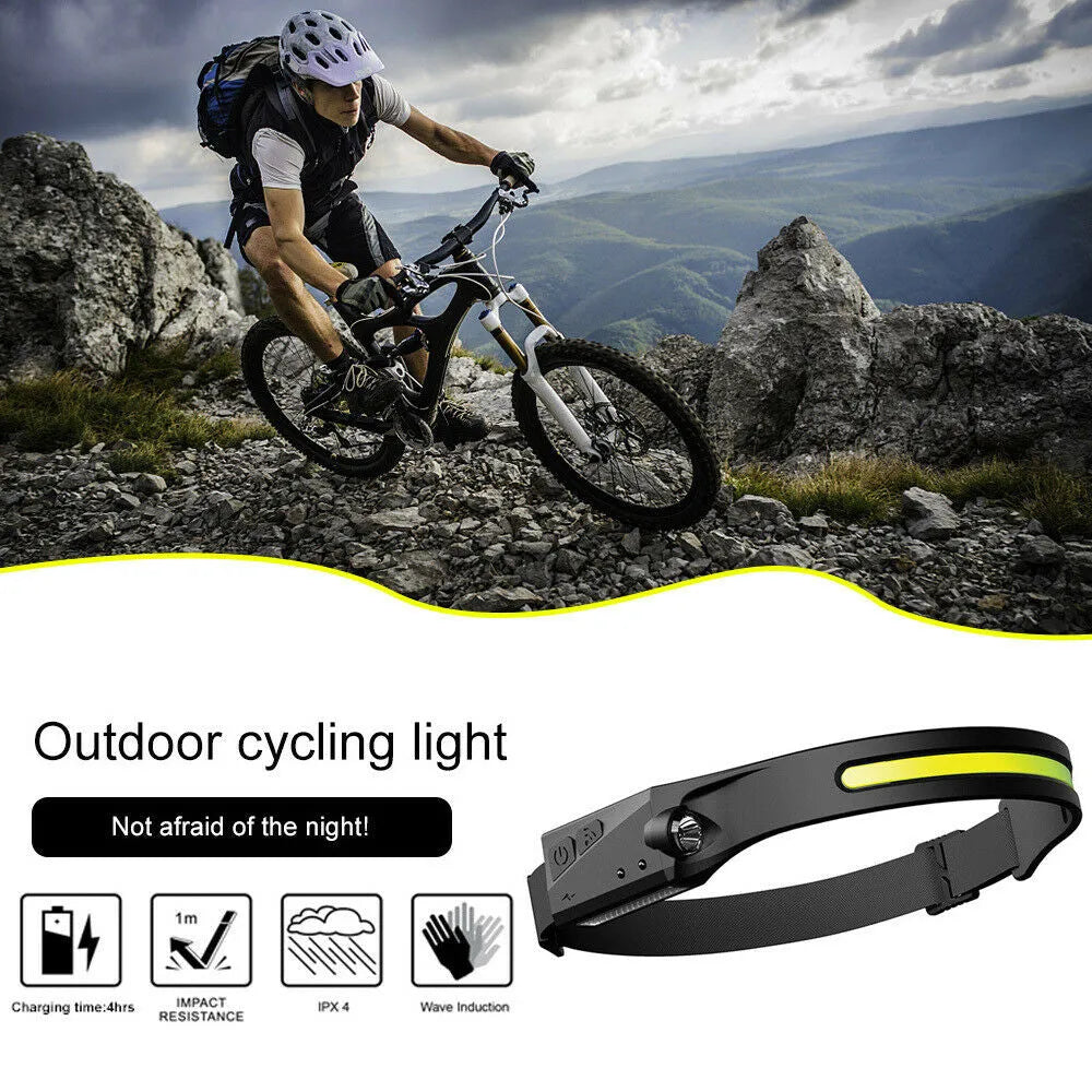 Vibe Geeks USB Rechargeable 4 Lighting Modes COB Light Head